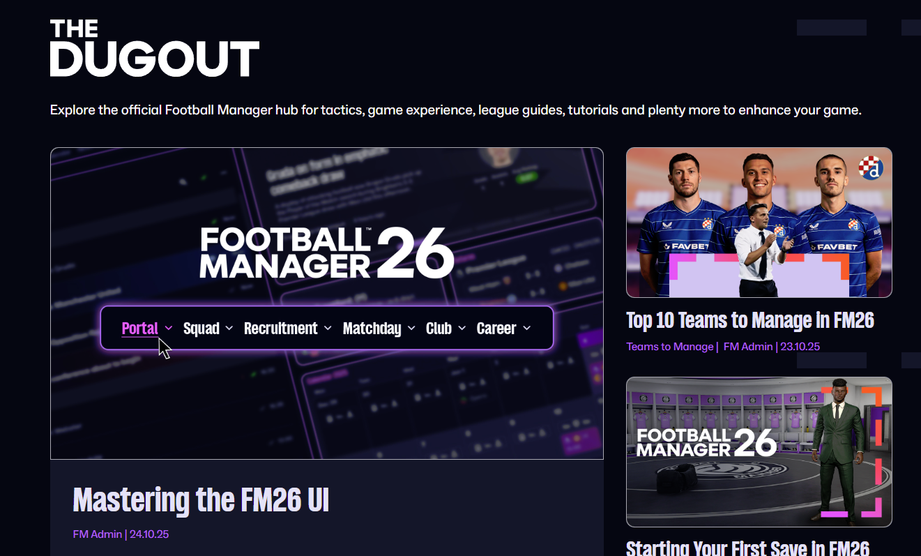 The Dugout – The new home for official FM content